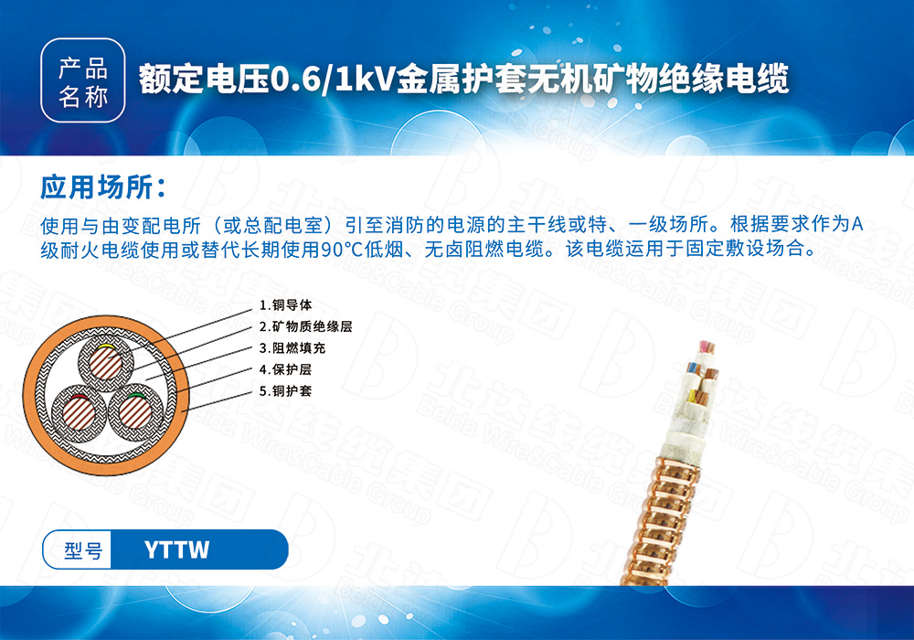新型防火电缆系列YTTW